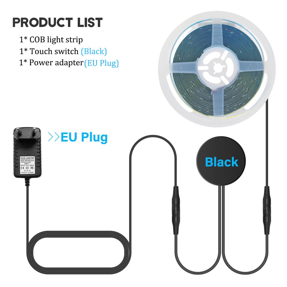 12V 24V COB LED Strip Light With Dimmable Penetrable Wood Mirror Acrylic Wireless Hand Sweep Touch Sensor Switch for Kitchen
