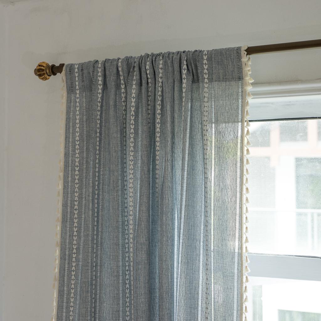Embroidery Hollow Out Small Window Decorative Curtains Dining Room Bedroom Balcony Kitchen Semi-Blackout Curtains