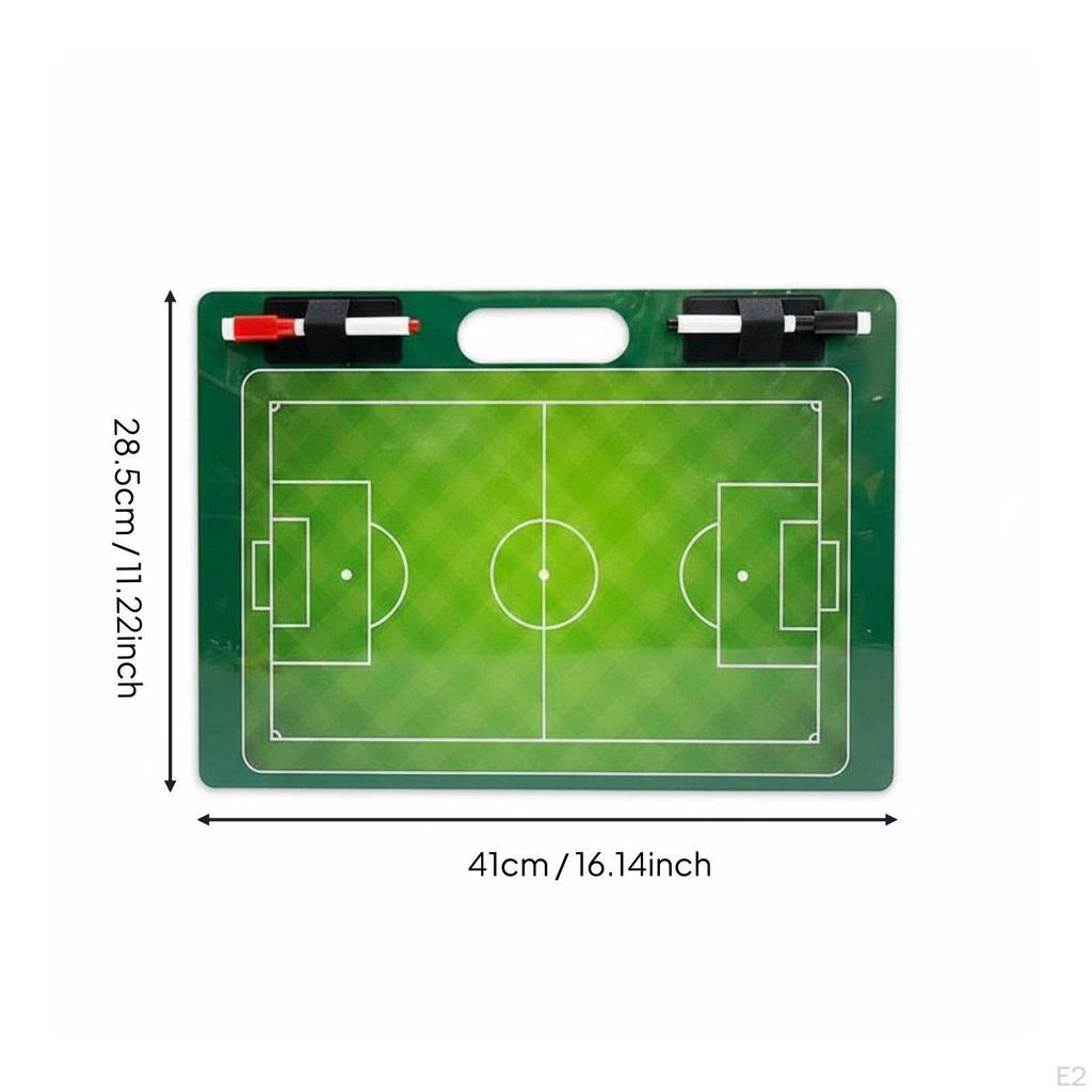 Football Strategy Board DoubleSided Soccer Instructor for Coaches, Team Captains,
