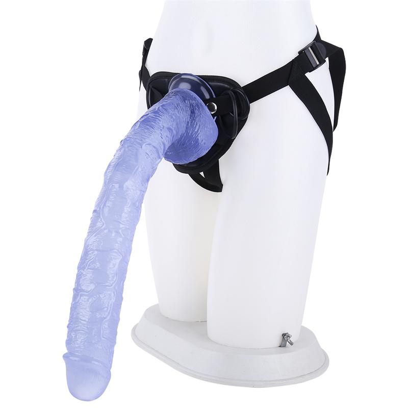 Black 3 Ring 35cm Super Long Big Mac Bigger Long Thick Simulation Penis Big Penis Adult Products