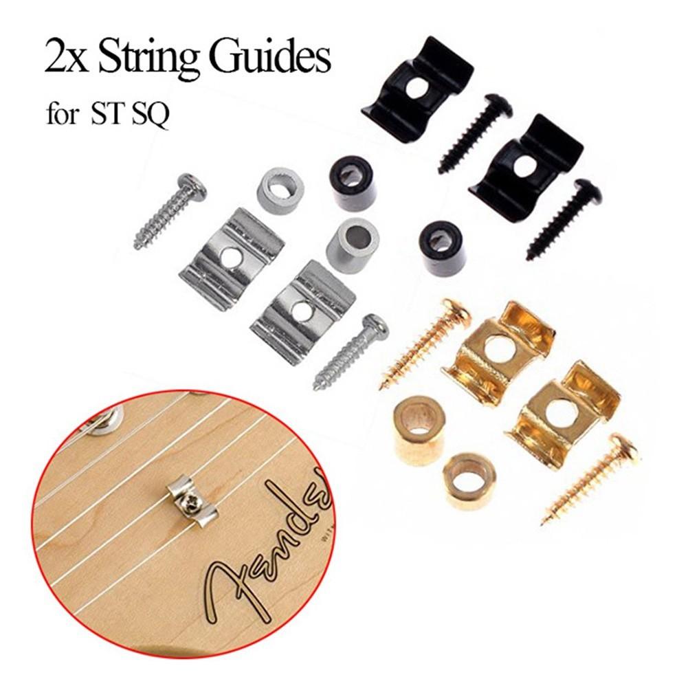 

1 Pair Of String Retainers Gold/Black/Chrome Guitar серебряный