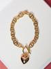 Ray BEAMS Marine Chain Mantle Heart Bracelet, Women's, Gold Free