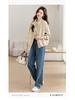 Women's Petite Stand-Up Collar Jacket - Loose, Plus Size, Thin Top for Spring/Autumn 2025