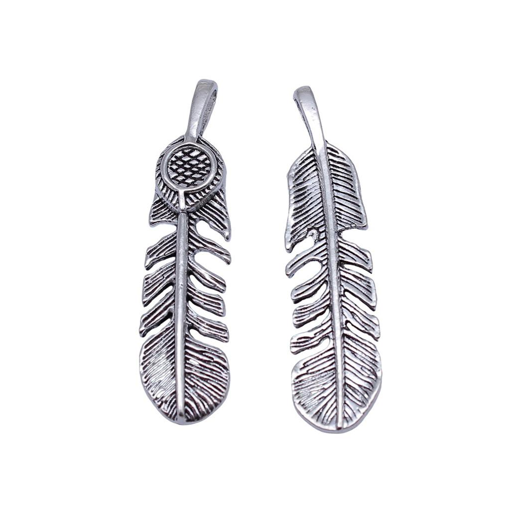 Feather Charms Multi Color Alloy Leaf Pendants For Boho Style DIY Jewelry Accessories