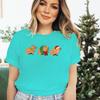 Merry Christmas Capybaras Print Women Fashion Casual Tshirts Capybara Kawaii Cartoon Tee Capybaras Lover Christmas Gift Tshirt