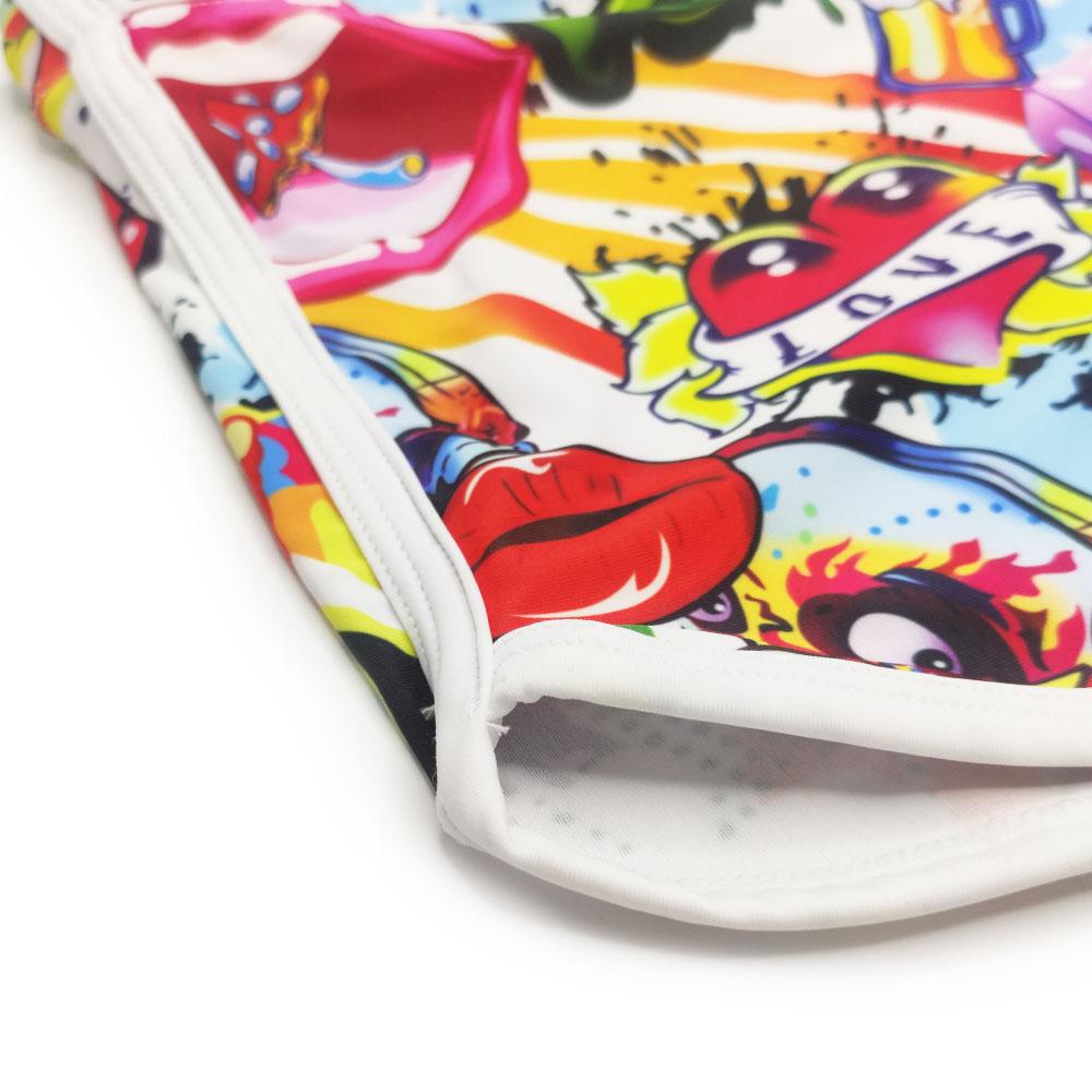 Herren-Badehose, passend für sexy Badebekleidung, Strandkleidung, Bräunen, Surfen, Aufdruck Tigger