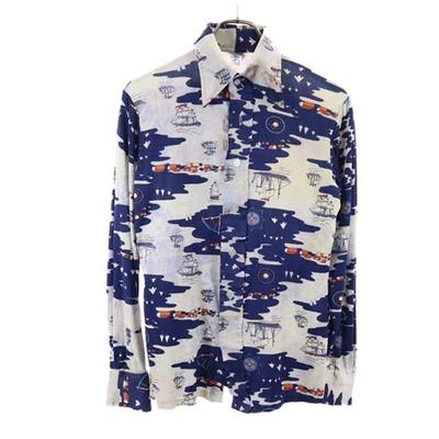 New Uinessa 70s Vintage Made In Taiwan Overall Handle Long Sleeve Shirt M Men's Used