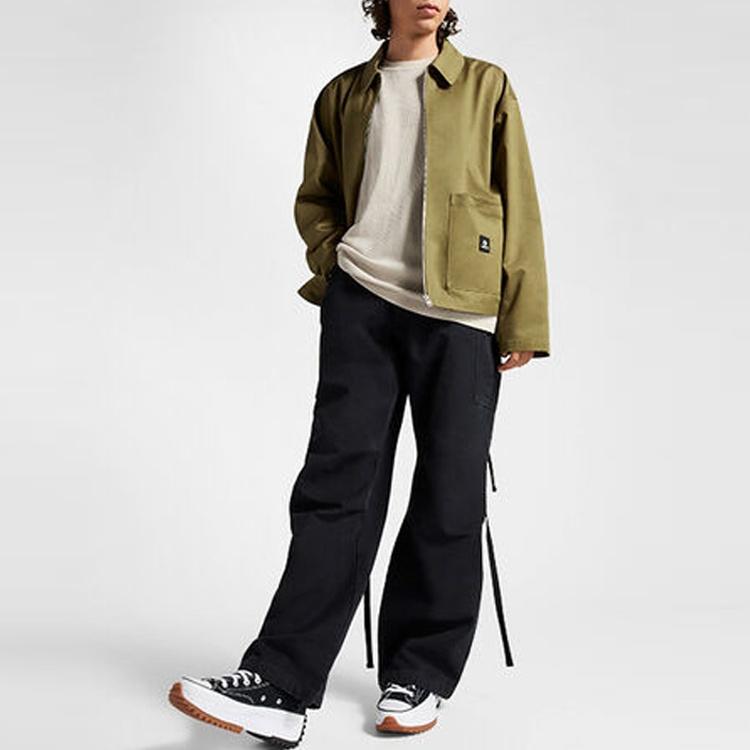 Converse Jackets Men's Green Lapel Moderate Other Unisex 10026149-A01