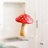 Christmas Mushroom Hanging Decorations Resin Farmhouse Style Holiday Ornaments For Celebration