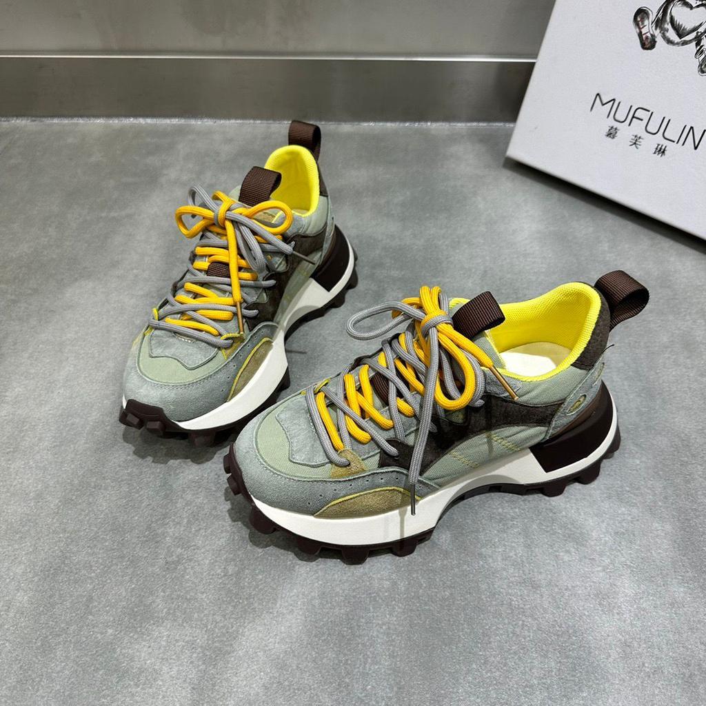 Women's Casual Shoes Thick Sole Platform Shoes Chunky Sneakers Trendy Daddy Shoes Sports Walking Shoes