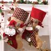 Cute Claus Santa Snowman Elk Socks Shaped Pendant For Christmas Decoration