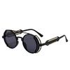New Pc Women'S Hollow Round Frame Sunglasses Retro Men'S Double Bridge Punk Sun Glasses Colorful Double Spring Leg Glasses