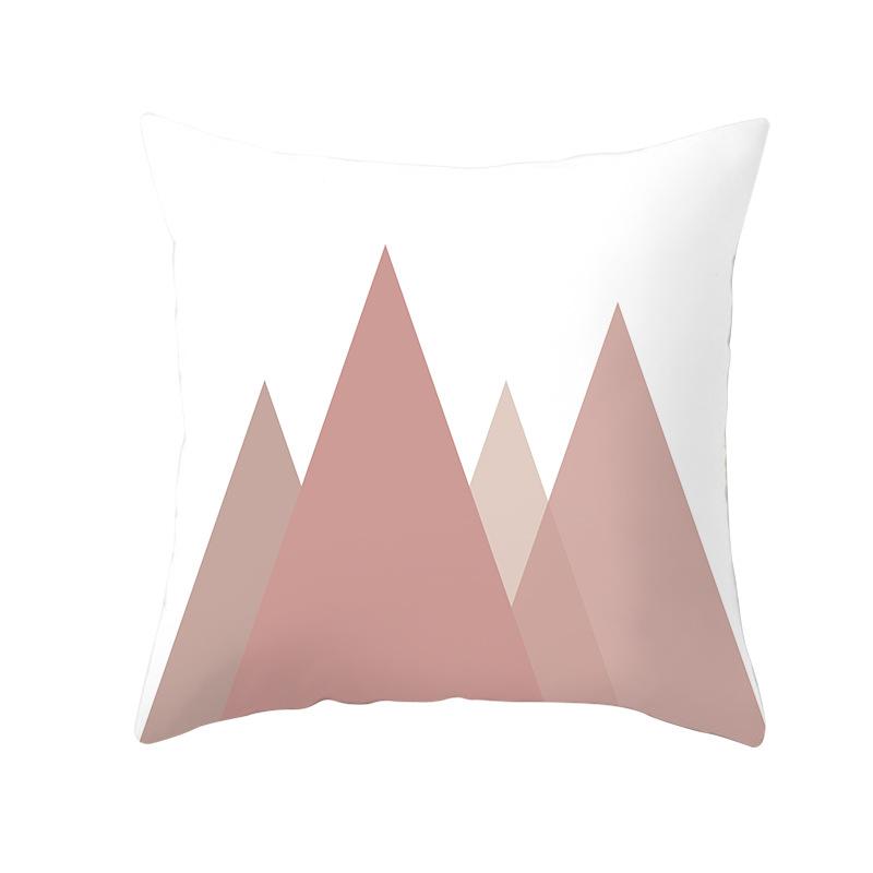 New Pink Geometric Letter Pillowcase Home Decorative Cushion Cover