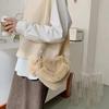 Winter New Sweet Love Heart Shaped Women's Top-handle Bags Confortable Soft Plush Ladies Handbags Fashion Multiple Color Optional Female Shoulder Bags