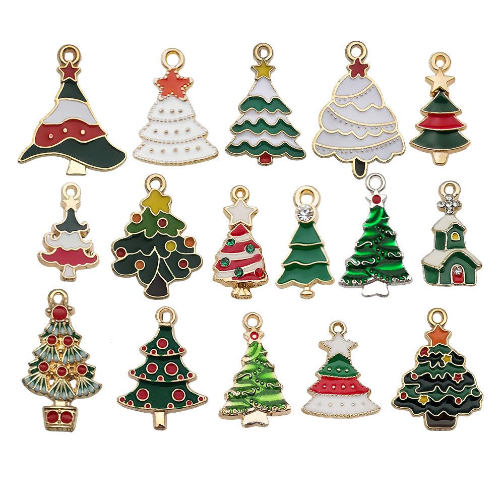 140 Kinds Of Christmas Drips Santa Claus Snowman Snowflake Deer Earrings Bracelet Pendant Diy Jewelry Accessories