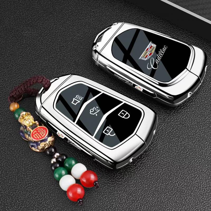 Cadillac Key Case: Compatible with XT5, CT4, CT5, GT4, XT4, IQ, CT6, and XT6 Models.