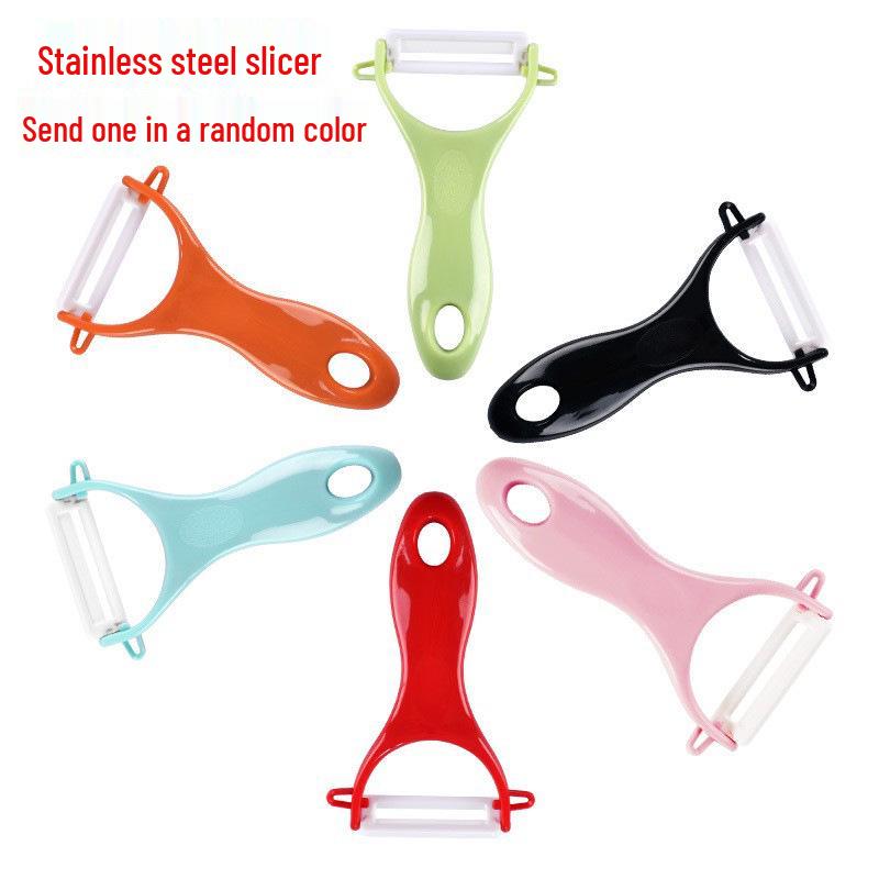 

Multi-functional Wooden Handle Peeler & Grater: Ideal for Fruit, Potato, Melon, and Lettuce Peeling