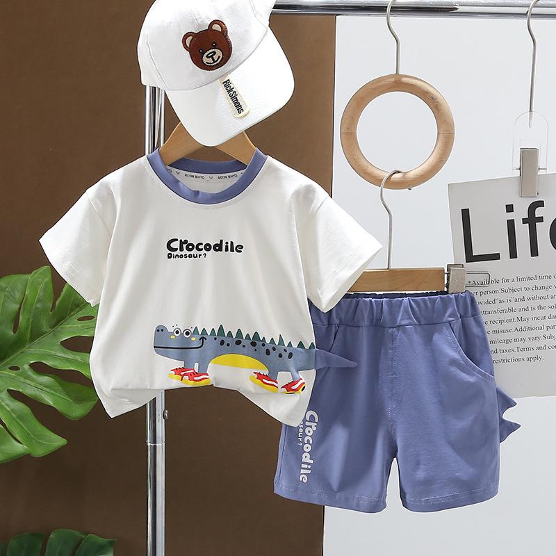 

Boys Cartoon Letter Long Sleeve Sweatshirt Set - Spring/Autumn Two-Piece Outfit 110 cm белый