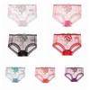 4Pcs Plus Size Lace Flower Underpants Transparent Underwear for Women Lace Seamless Briefs  Gifts
