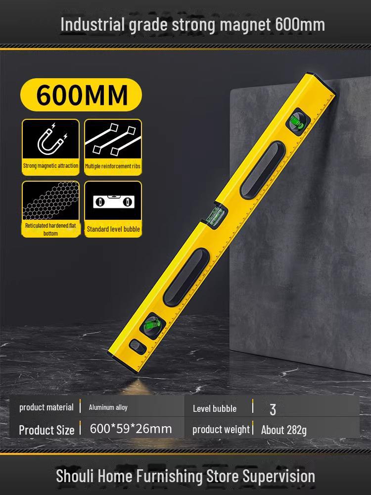 Shouli High-Precision Mini Magnetic Level - Aluminum Alloy Balance Ruler