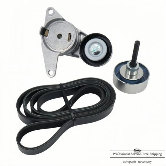 3Pcs Drive Belt Tensioner Idler Pulley Kit For Buick LaCrosse Chevy Impala 3.6L