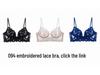 French Lace Push-Up Bra Set with Lily Embroidery & Mesh