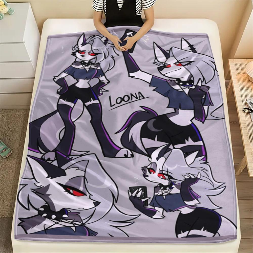 1PC Loona Print Flannel Blanket, High quality Comfortable for All Seasons, Home Decor, Warmth and Comfort, Perfect for Christmas Gifts 72