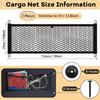 Frienda 2 Pieces Stretchable Small Cargo Net Pocket Storage Mesh Net Elastic Automotive Storage Pouch With 8 Pieces Mounting Screws And Hooks For