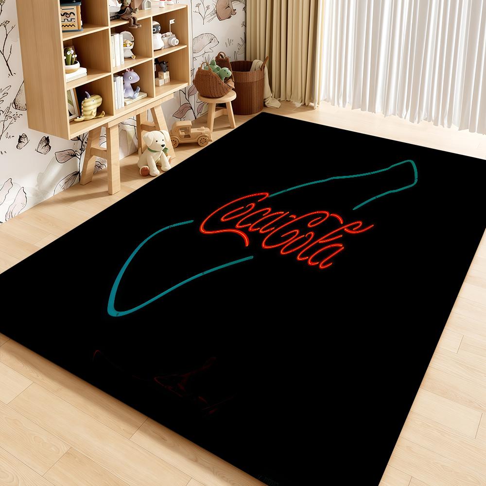 Soda Door Mat Bedside C-Coca Entrance Bath Floor Decoration Corridor Cola Door Mat Carpet Living Drink Room Balcony