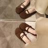 Flat Single Shoes Women's Spring 2025 New Korean Version Comfortable Simple Shallow Mouth Mary Jane Shoes Gentle Wind Evening Shoes