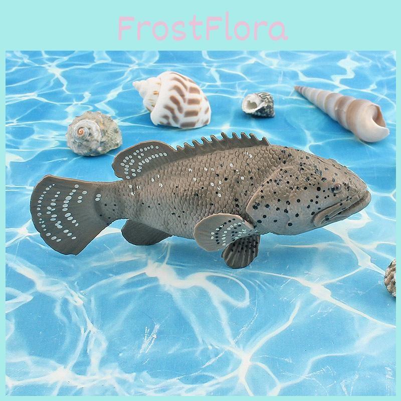 Anglerfish Sea Epinephelus Animal Fish Model Desktop Decor Collector Display
