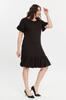 Women's Big Size Dress Plus Size Armband Skirt Ruffle Viscose Dress