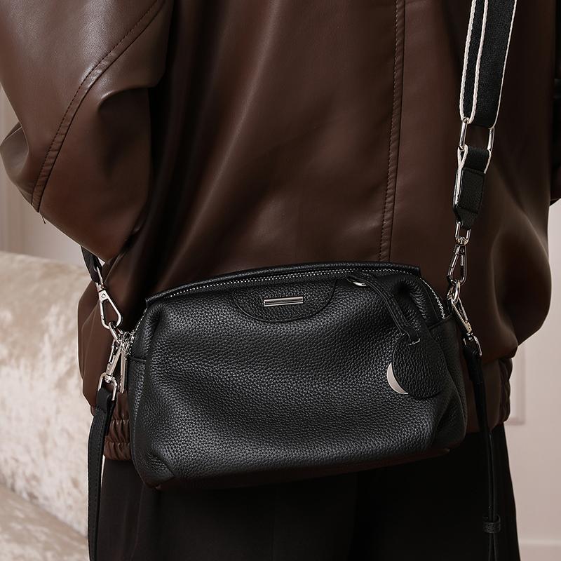 Female Retro Cowhide Shoulder Messenger Bag Women Natural Cow Leather Crossbody Bags Lady Luxury Fashi Designer Handbag Purses