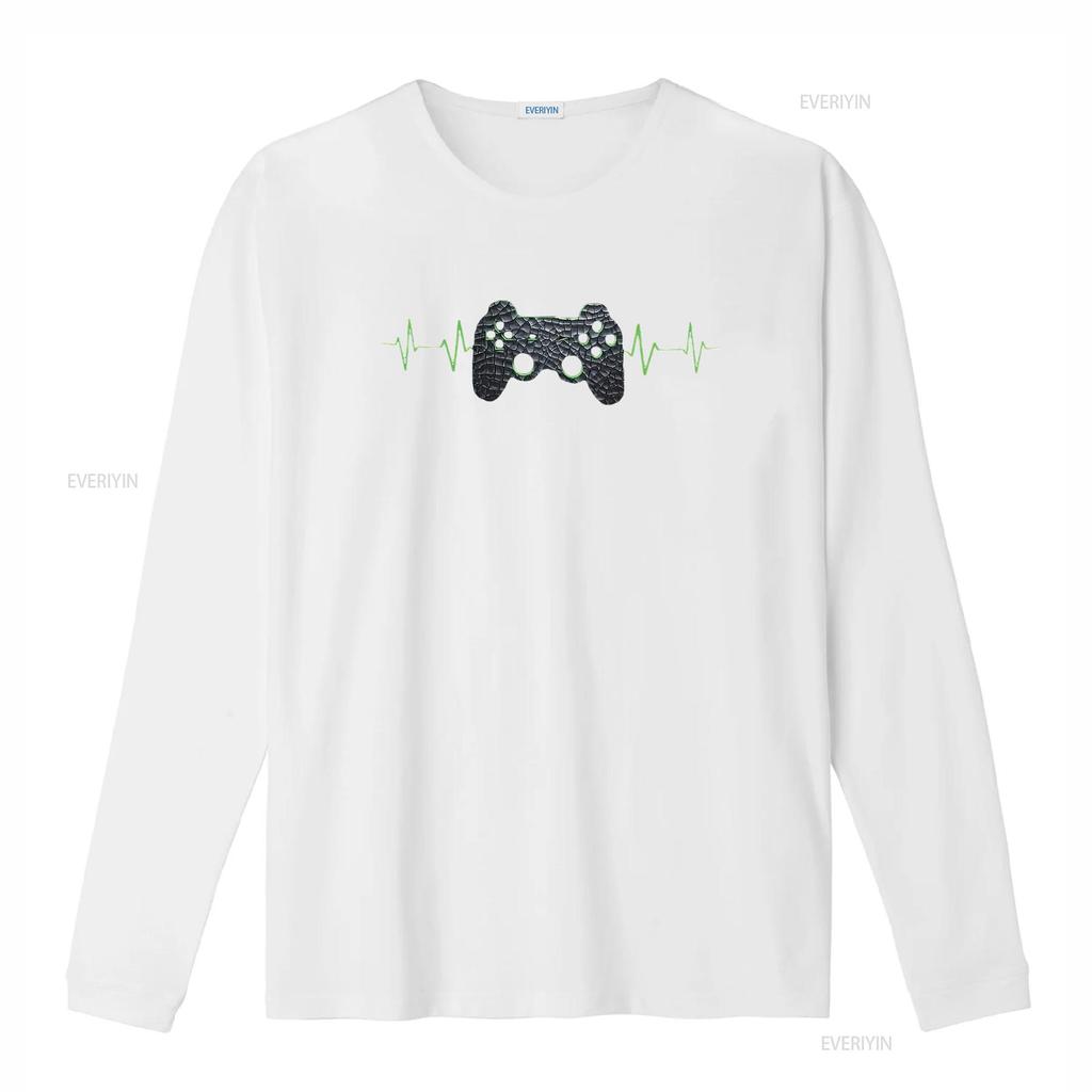 Gamer Heartbeat Video Games Gaming Boys T Shirtns Boy Shirt White Large Vintage Washed Stretched Breathable Designer Clothes