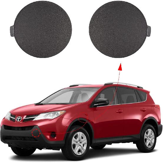 Front Bumper Tow Hook Cover Towing Eye Cap Fit for Toyota RAV4 2013 2014 2015 53286-0R060 53285-0R060 Xinpinsai