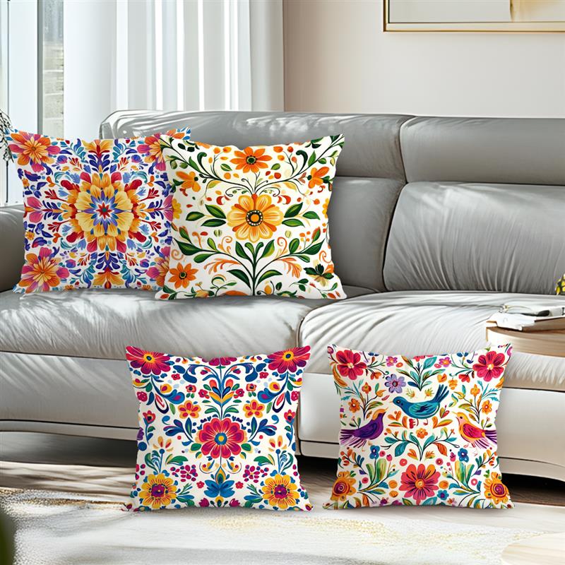 Mexican Ethnic Style Cushions Pillowcase Printed Polyester 45x45cm Throw Pillow Cover Decorative Sofa Cushion Pillowslip Decor