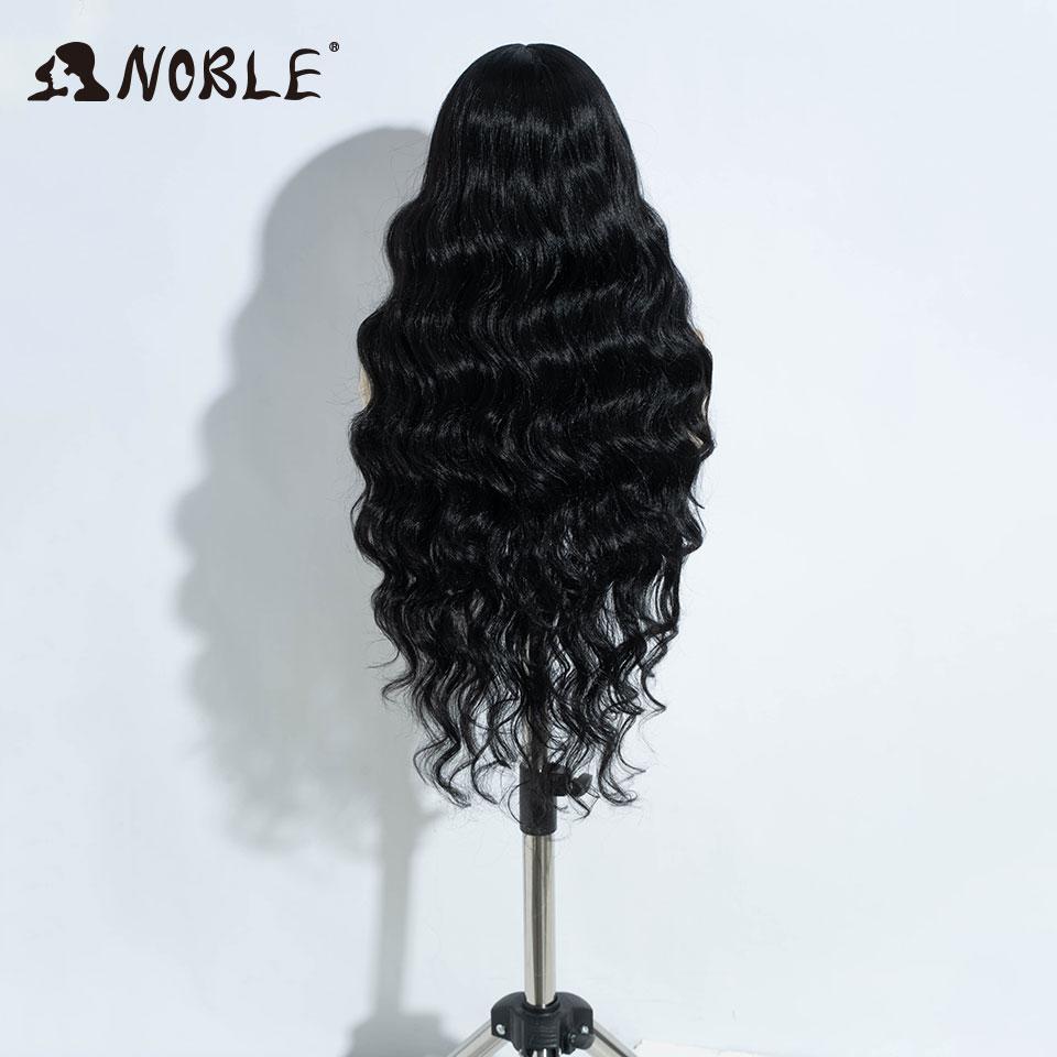 Noble Synthetic Lace Front Wigs For Women 32 inch Body Wave Ombre Brown Blonde Lace Wig Highlight Cosplay Wigs Heat Resistant