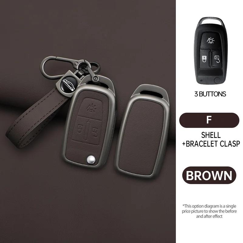 Zinc Alloy 3 Buttons Folding Car Key Cover Protector Case for DAF 106 CF Euro 6 2022 XG XF Flip Remote Keychain Truck Accessorie