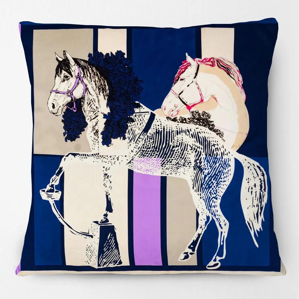 Fashion Multicolor Horse Head Cushion Covers Luxury Animals Sofa Decorative Pillows Case 45X45CM Decorative Pillows