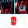 Fit For Subaru Forester 2014-2018 Gloss Red ABS  Console Gear Shift Knob Trim