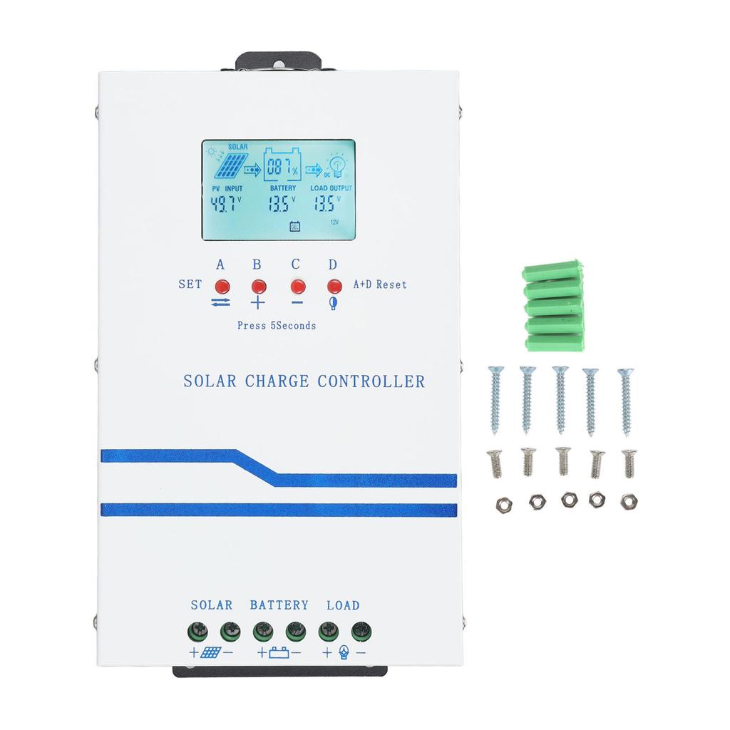 12V 24V 48V 60A Solar Charge Controller LCD Backlight Photovoltaic MPPT Solar Panel Regulator with LED Indicator