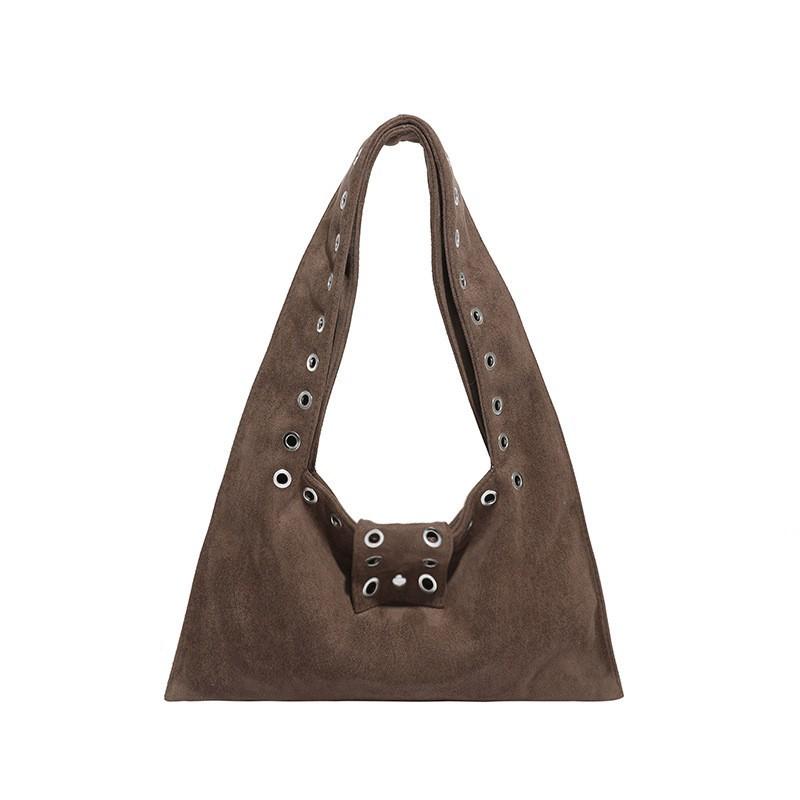 Retro Rivet Bag Armpit Motorcycle Style Hand Dumpling Niche Design One-shoulder Tote
