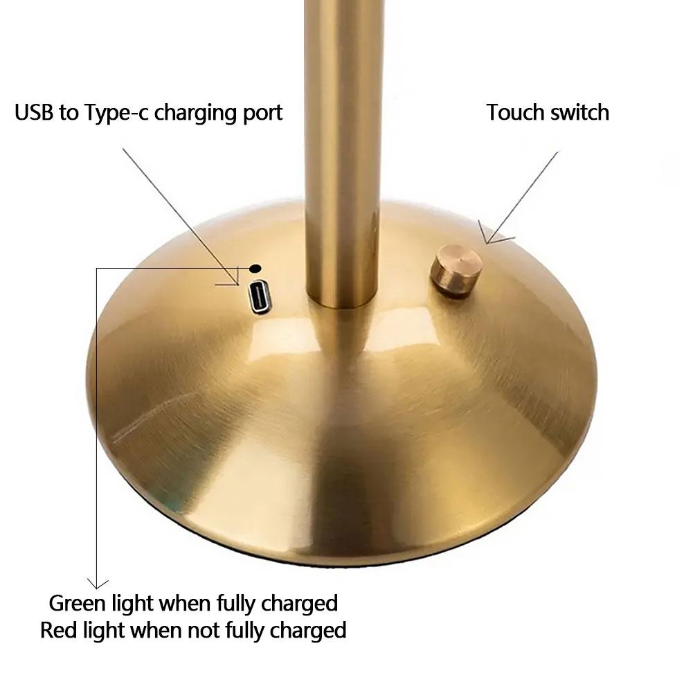 Small Pleated Table Lamp USB Rechargeable Bedside Lamp Cordless Desk Lamp for Bedroom Living Room Home Office Decor