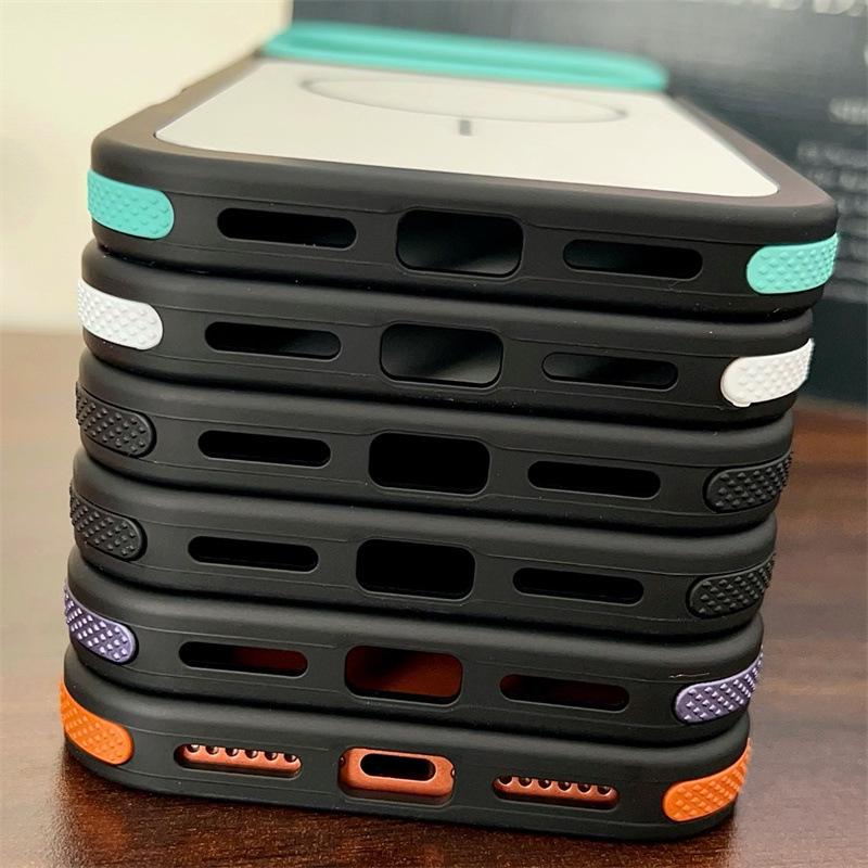 Dual-Color Magnetic Phone Case for iPhone 17 Pro Max Skin Feel, Compatible with iPhone 14/13/15/16.