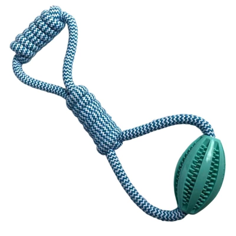 Pet Treat Dispenser Interactive Dog Chewing Toy Wear Resistant Cotton Rope Chewing Toy For Dog Puppy Teeth Health