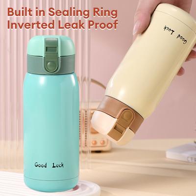 Mini Thermos Cup 360ml Pocket Cup Stainless Steel Thermal Coffee Mug Vacuum Flask Insulated Hot Water Bottle Kids Gift