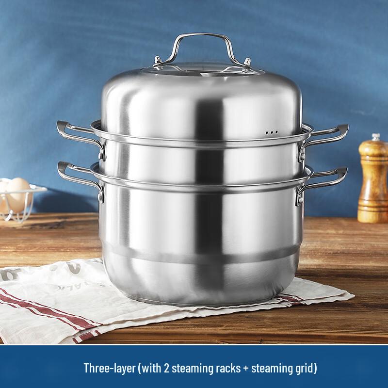 Sipang Zenshang 28CM 3-Layer Stainless Steel Steamer Pot