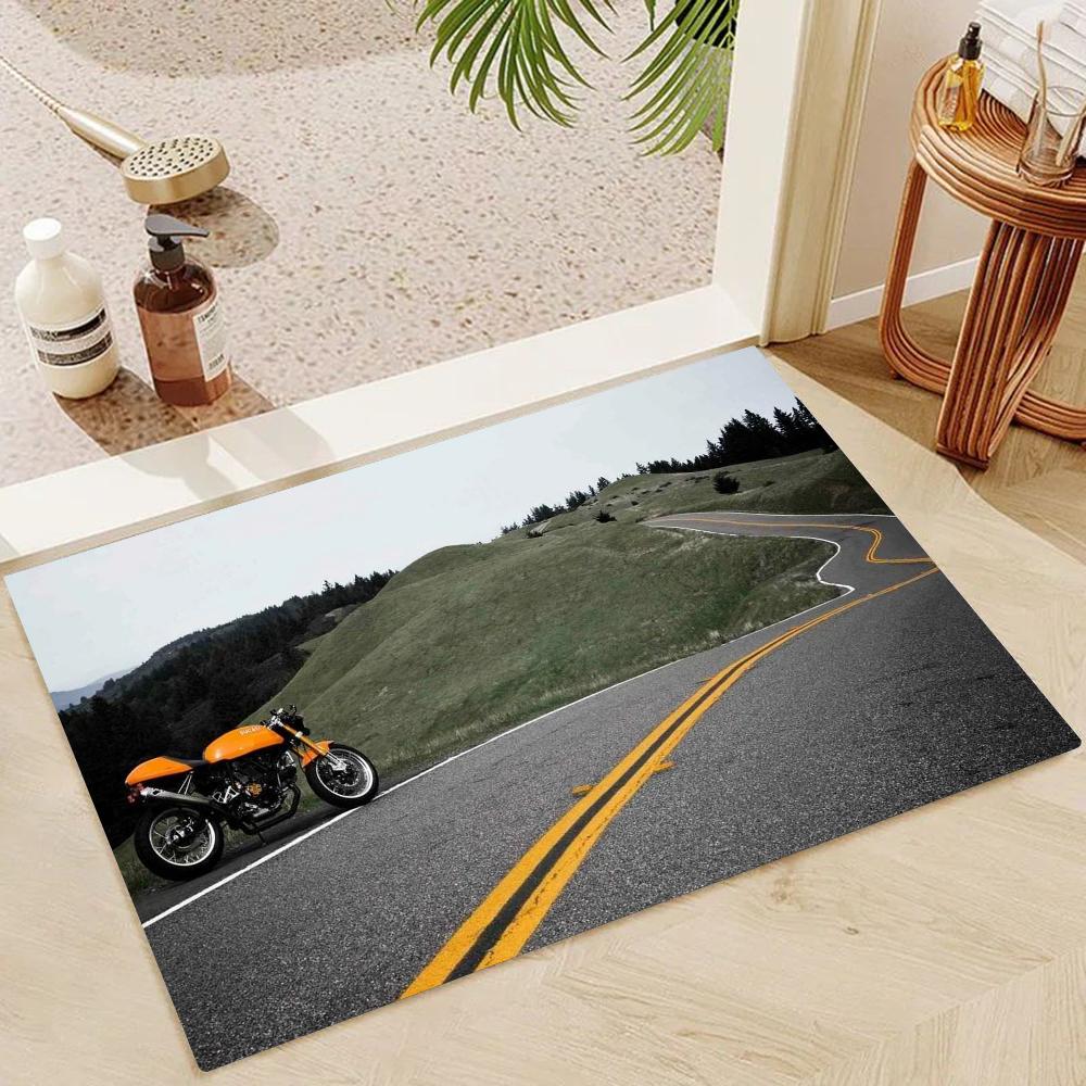 1pc Motorcycle GP Mountain Biking Speed Absorbent Mats Anti-Slip Mats Home Decor Supplies Carpets Home Kitchen Floor Mats