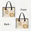 Boho Sun Moon Printed Tote Bag Large Casual Shoulder Bag for Daily Shopping