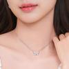 Elegant Butterfly Pendant Necklace Women Sterling Enamel Glow Design Minimalist Fashion Jewelry Gift